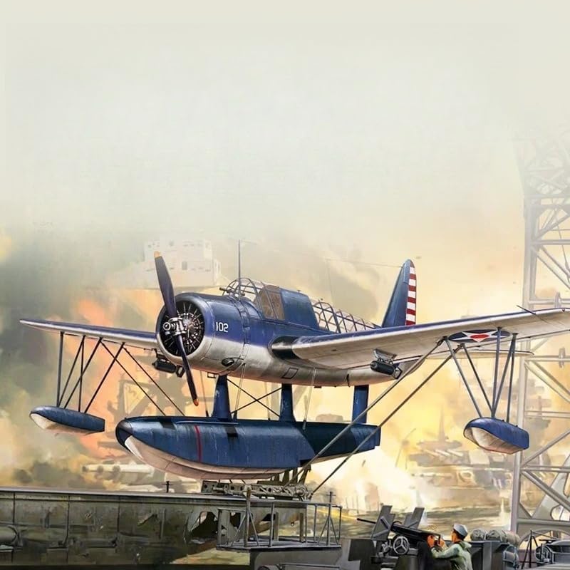 Model Assembled Aircraft Model Kit KH32016 US OS2U Kingfisher, Shipborne Water Reconnaissance Patrol Aircraft 1/32