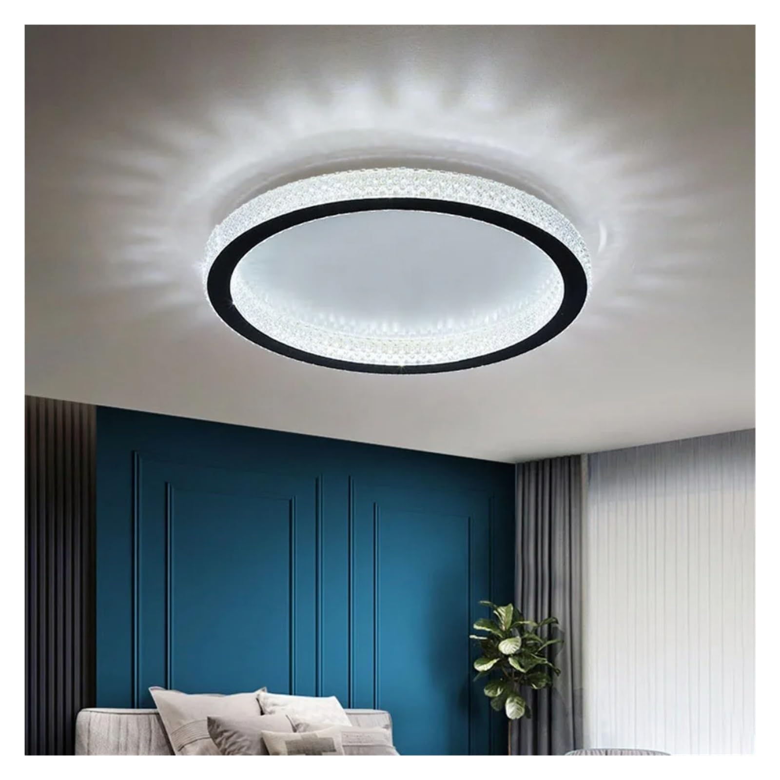 ZTCHSENZT Modern LED Ceiling Lamp Compatible with Bedroom Living Dining, Indoor Home Decoratioan Lighting Fixture,Lighting Wall Sconce, 50cm, Gold, zq-122901,Black-50cm
