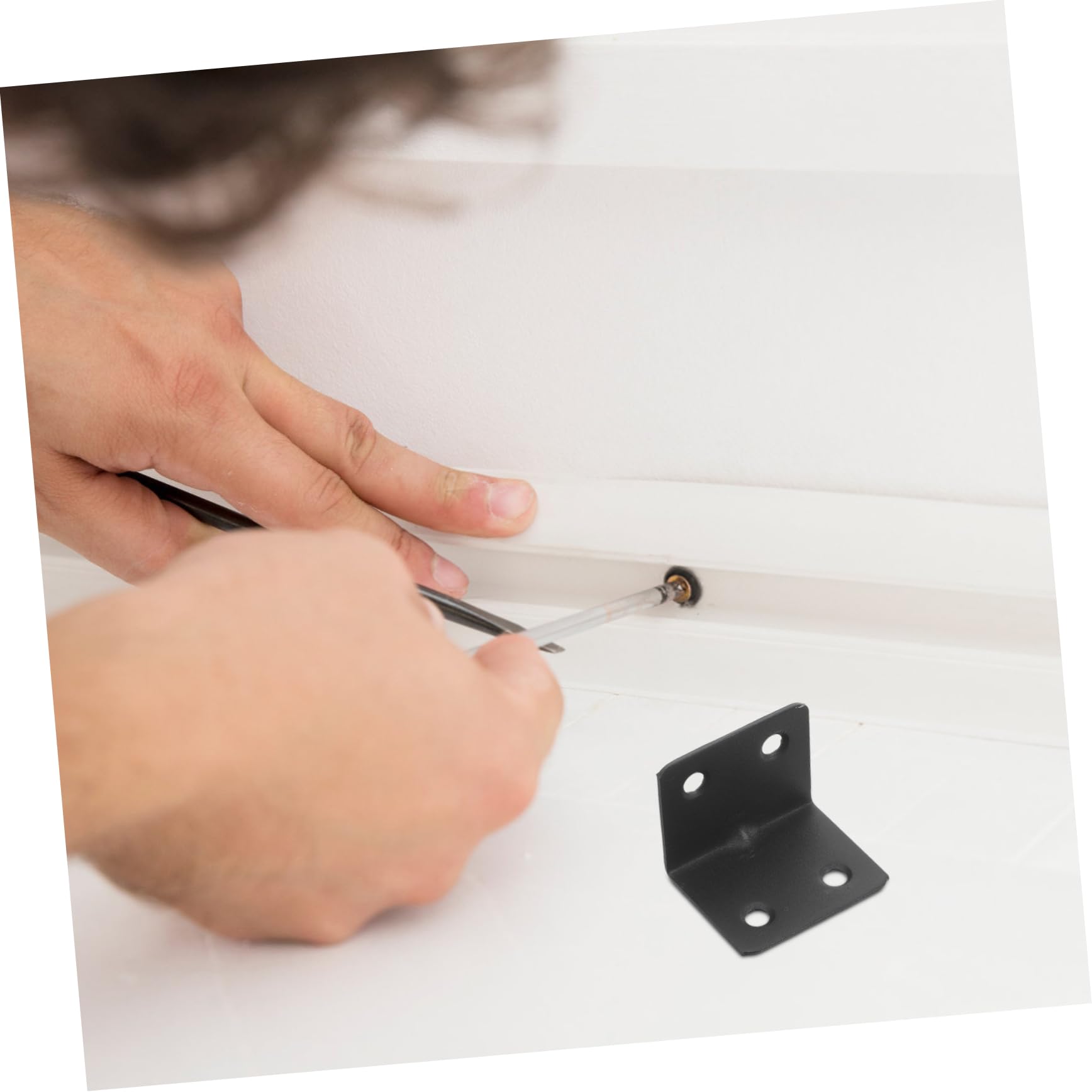 SHINEOFI 5 Set Supporti Angolari Acciaio Inossidabile Da Fissaggio Per Resistenti Alla Per Uffici 10 Pezzi*5