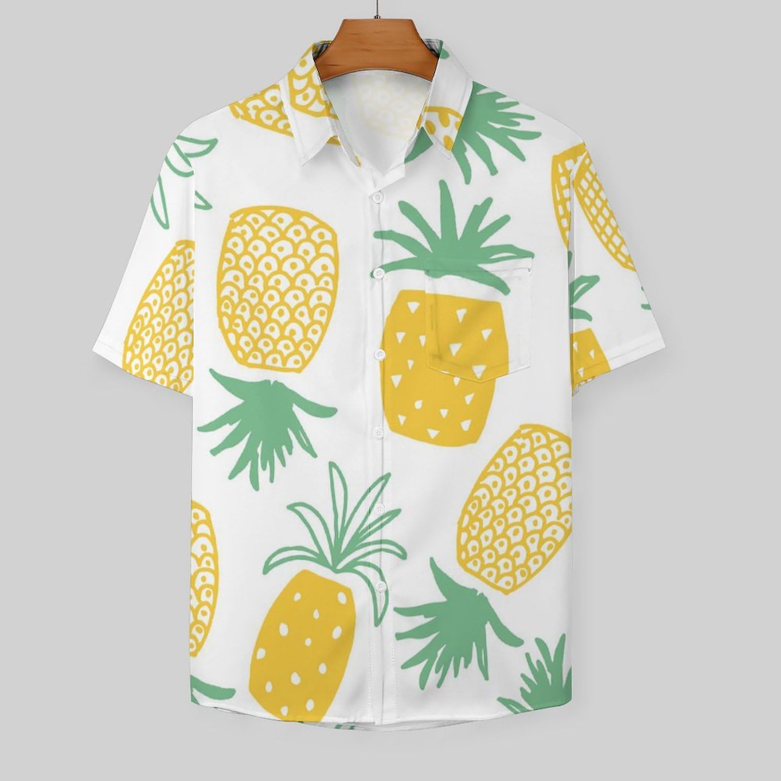Amazon.co.jp: アロハシャツ メンズ パイナップル柄 半袖 夏
