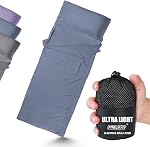 Frelaxy Ultralight Sleeping Bag Liner - Lighter & Compact, 3 Sizes Travel Sheets & Adult Sleep Sack, Comfy Breathable & Cooling & Silky Soft, Quick-Drying, for Backpacking, Hotel, Camping, Hostels