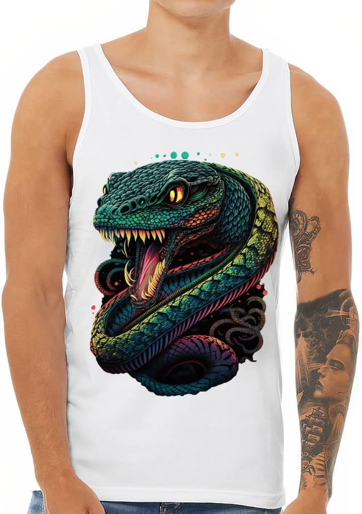 Dangerous Creature Tank - Colorful Snake Workout Tank - Themed Jersey Tank
