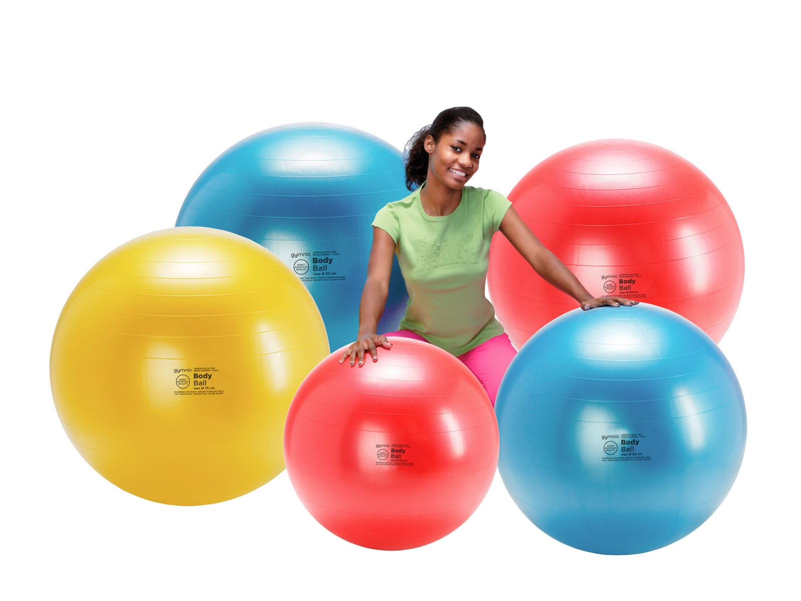 GYMNIC Body Ball Palla per Fisioterapia e allenamento ad alta elasticità e sicurezza, resistente fino a 120 kg, ideale per equilibrio, motricità e riabilitazione