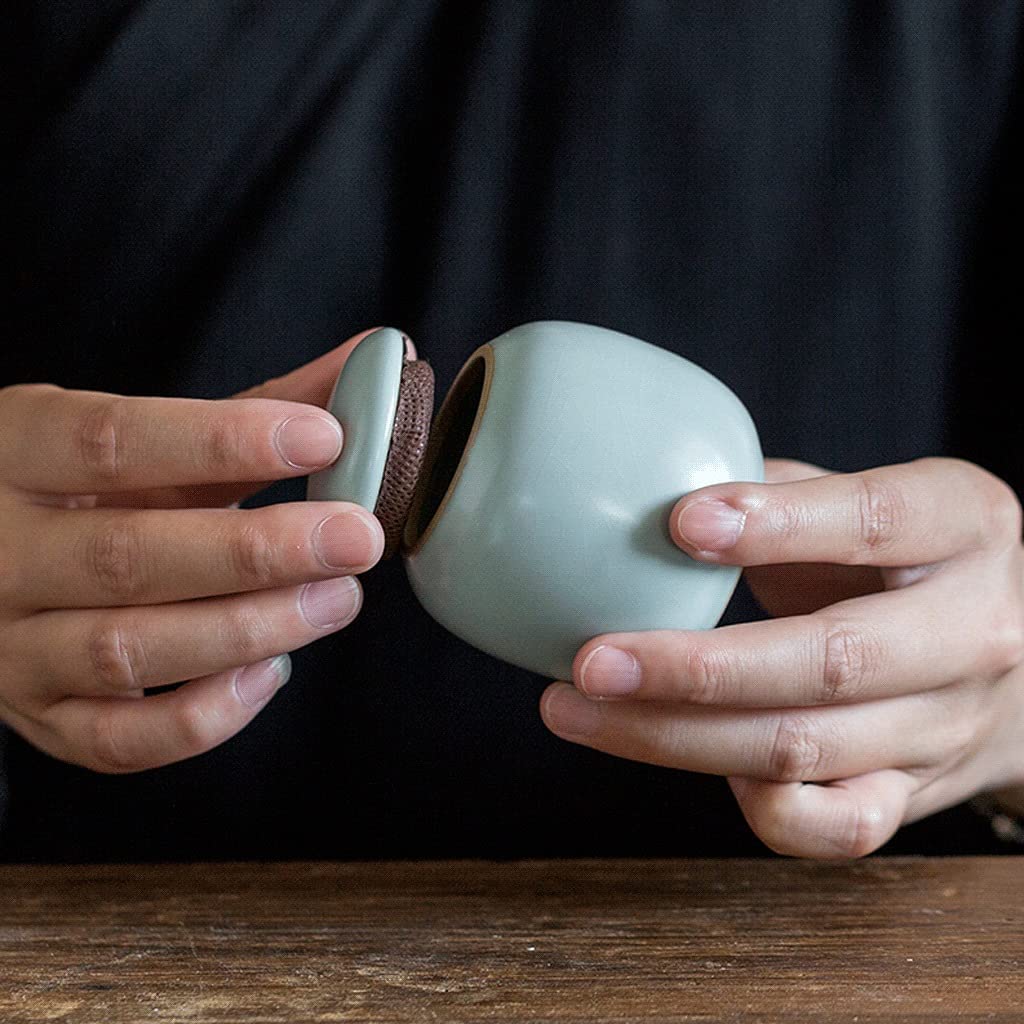 Cucina in Ceramica Contenitore per Alimenti Set da Due Pezzi Barattolo per Alimenti con Coperchio Contenitore per tè, caffè, Zucchero