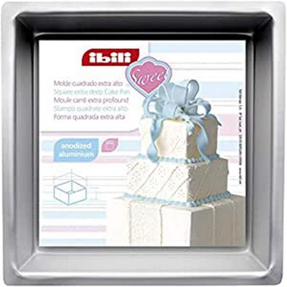 IBILI Cake pan Square/Extra deep 20x10 cm, Aluminium, Silver, 20 x 10 x 20 cm