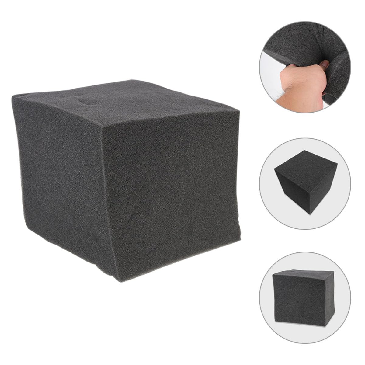 VICASKY Isolamento Acustico per Assorbimento Acustico a Forma di Cubo 6pezzi in Poliuretano Nero e Facile Installazione, per Riduzione Rumore Pareti