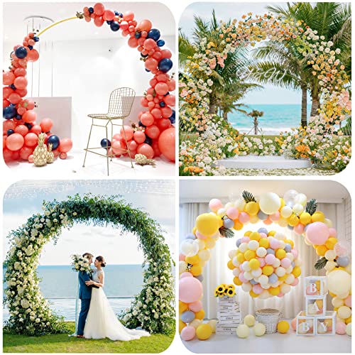 Image of Round Backdrop Stand 9.2ft, Round Balloon Arch Stand, Gold Circle Arch | Metal Circle Backdrop Frame for Wedding, Birthday Party, Anniversary, Bridal Ceremony, Graduation Decoration