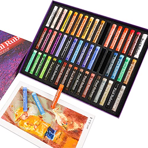 Paul Rubens Oil Pastels, 50 Colors Artist Soft Oil Pastels ...