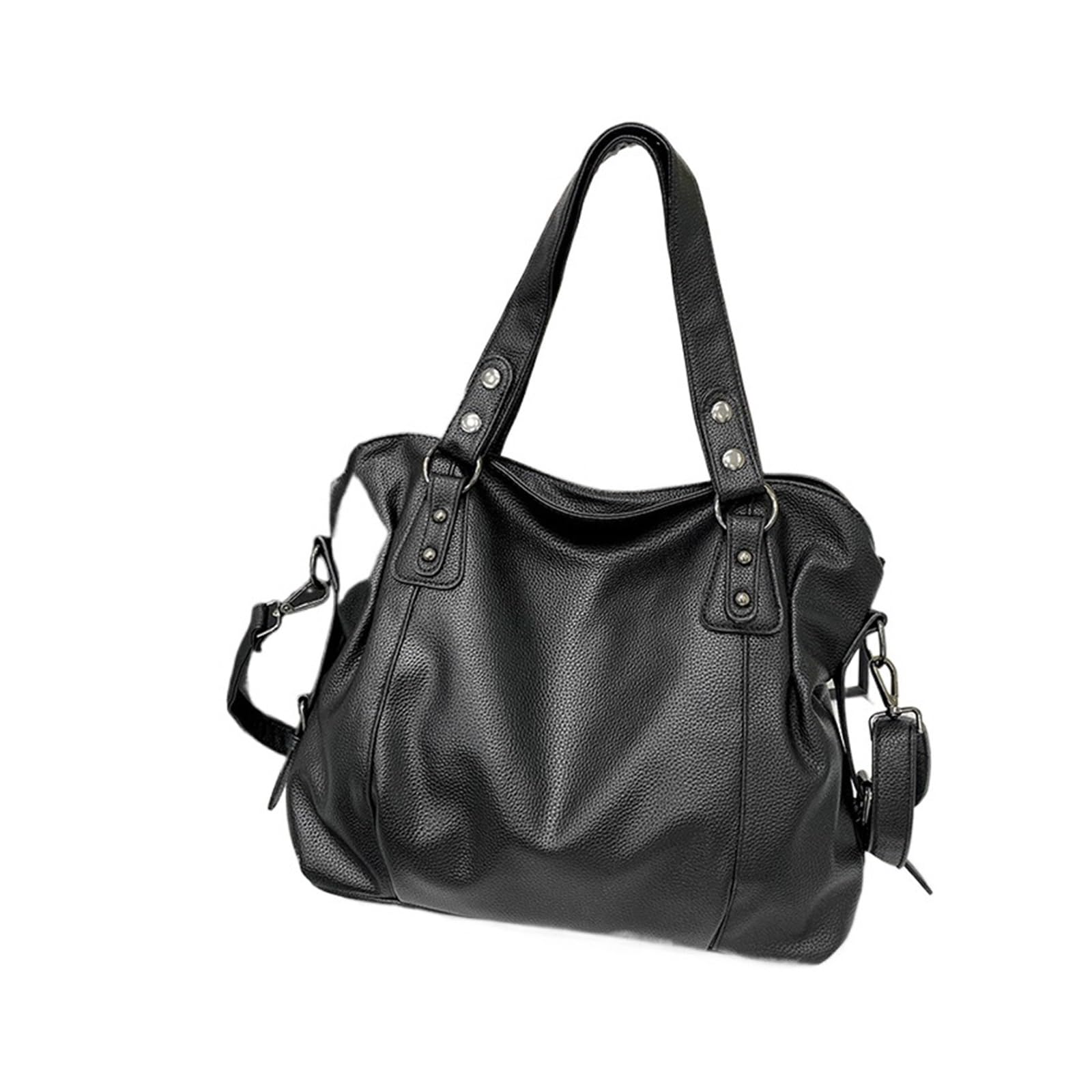 Borsa Tote da Pendolare Borsa a tracolla capiente in pelle da donna, grande, borsa pendolare, a mano, classica, nera per Ufficio