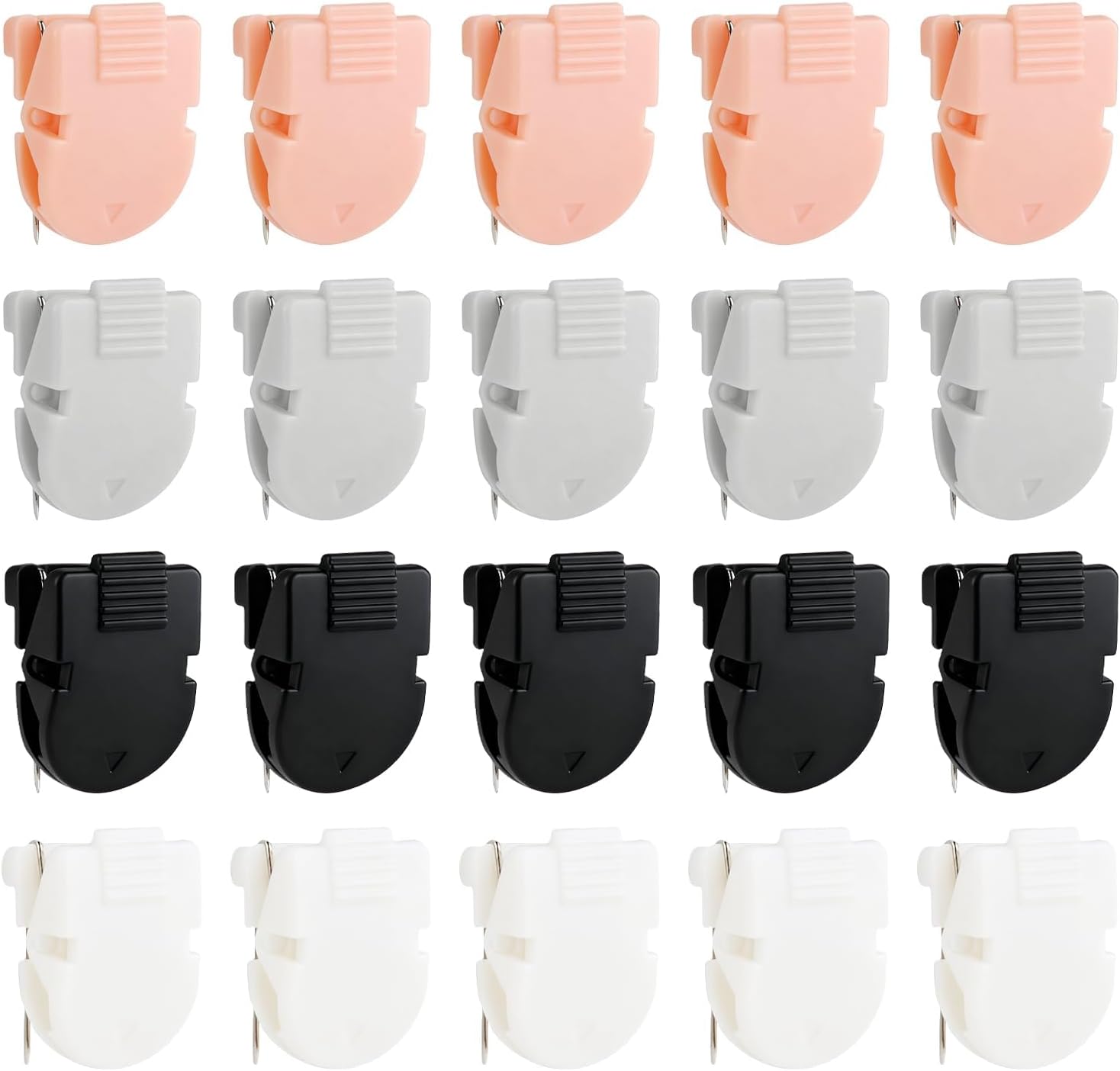 20-PCS Mini Wall-Mounted Square Fabric Panel Clips,Push Pin Clips for Bulletin Board for Hanging Photos/Postcards - Ideal for Offices, Homes, Cubicles(Multicolor)