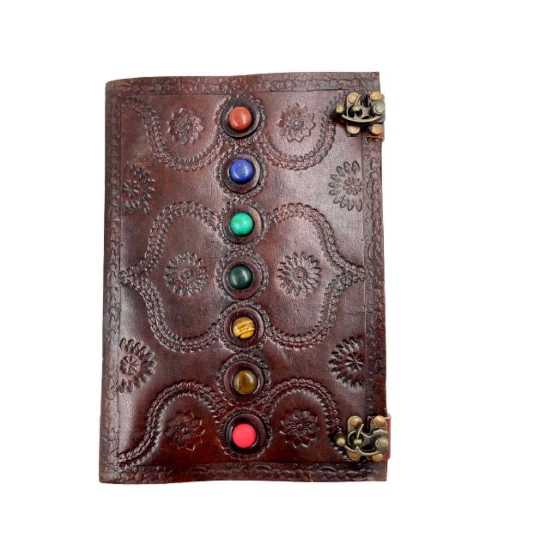 Owl Embossed Leather Notebook With Lock Off White Handmade Unlined Paper Diary 5x7 Inches For Men And Women And Gift & Travel In Brown Color Buy Cheaply On