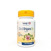 LongLife® Olio di Origano BIO | 70% Integratore di olio essenziale di origano con olio extravergine oliva | Effetto balsamico per stomaco e intestino | 60 perle | Senza glutine