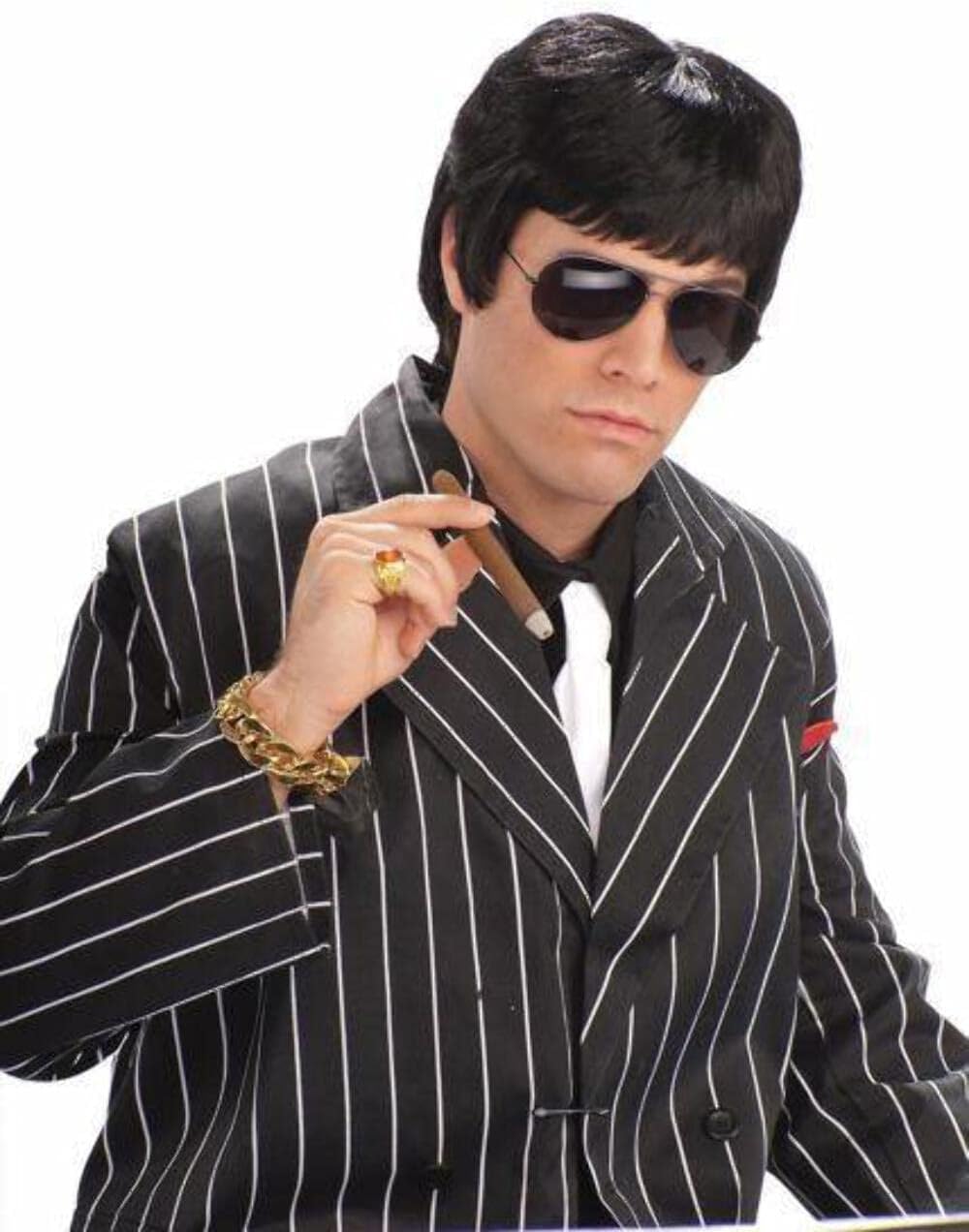 Rubies Tough Guy Black Wig for Adults, Men's No Size
