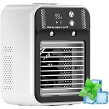 Glacier Breeze Ac, 500 ML Quiet Mini Evaporative Cooler with 2 Speeds,Glacier Breeze Portable Ac, Instant Cooling Air Conditioner for Home, Office, Or Outdoor Use