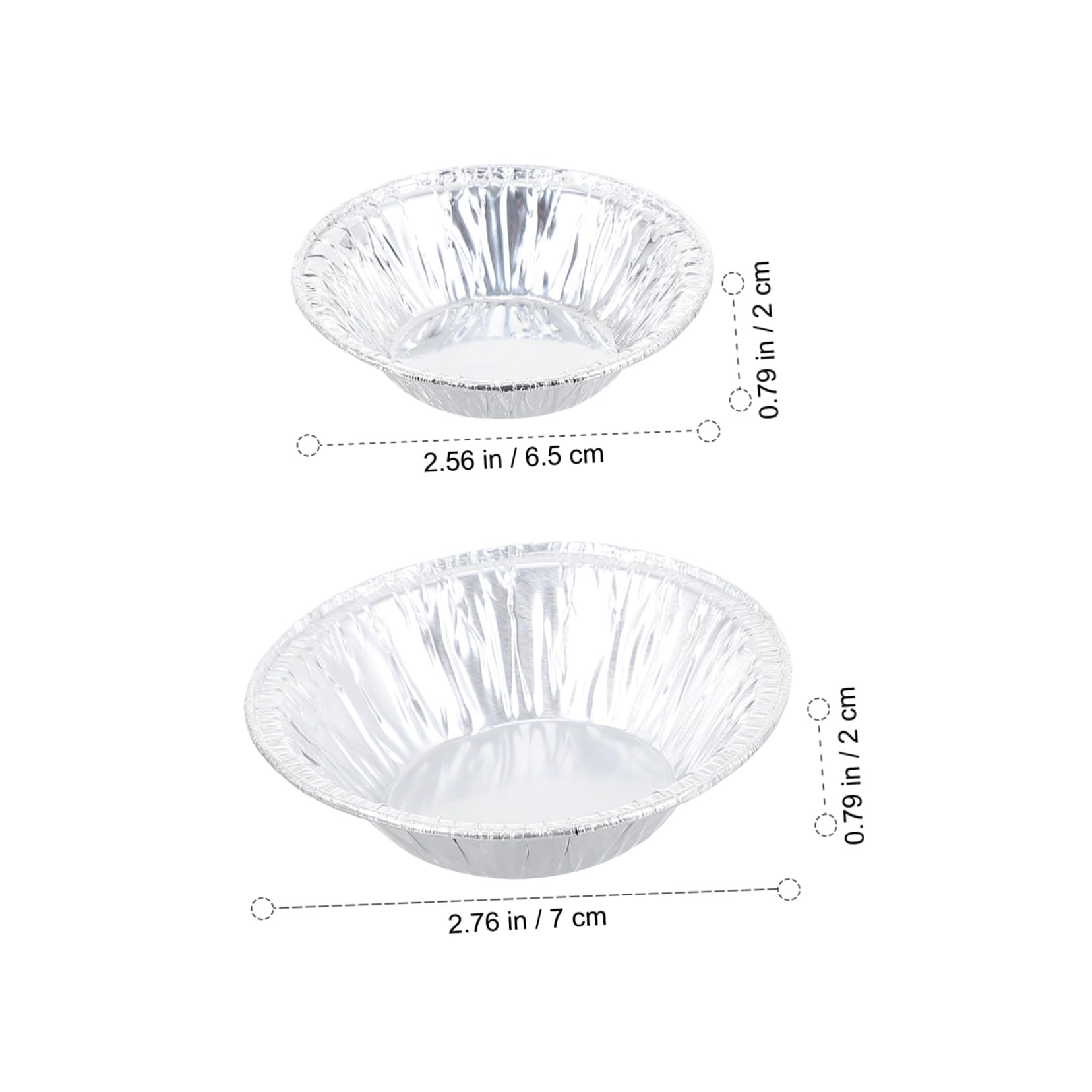 Molde para Tartaletas Redondo Desechable 500 Piezas de Papel | Aluminio Plateado, Uso Único y Antiadherente, para Aniversarios y Reuniones Familiares