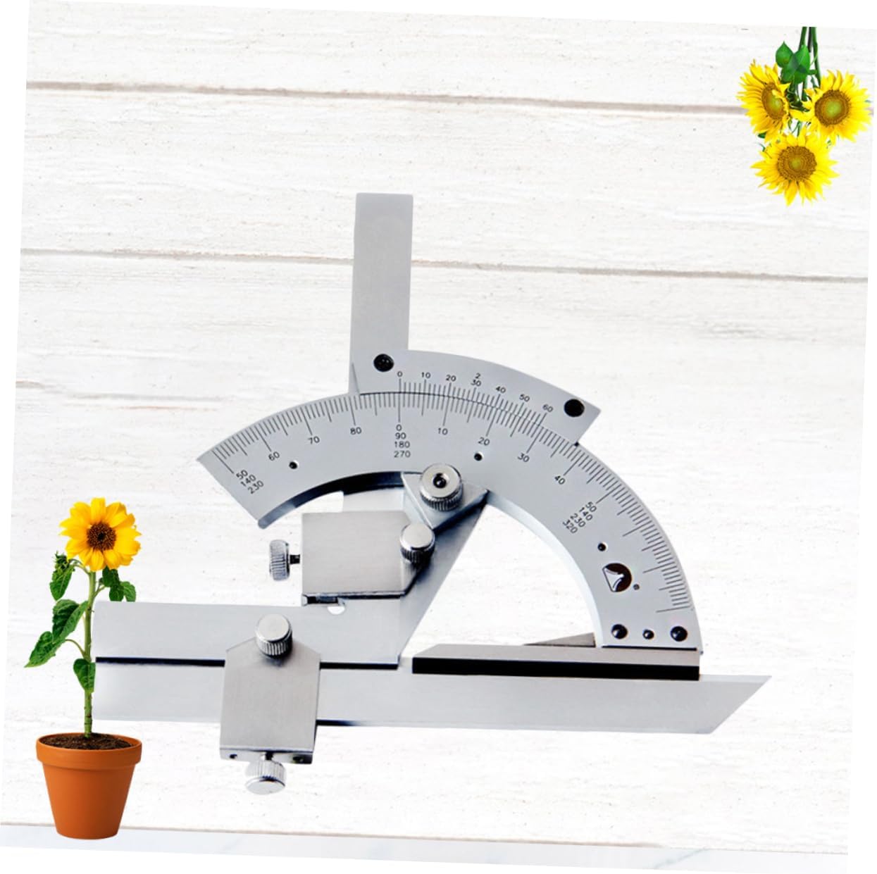 320degree Protractor Goniometer Measuring Tool Precision Angle Ruler for Woodworking Easy to Operate with Extension Blade and Storage Box