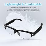 GenXenon Smart Glasses for Women Men, Anti-blue Light Photochromic Lenses, Open-ear Half-frame Design, 26.1g Lightweight Music Eyeglasses, Bluetooth Sunglasses with Speakers for Travel Sports Business