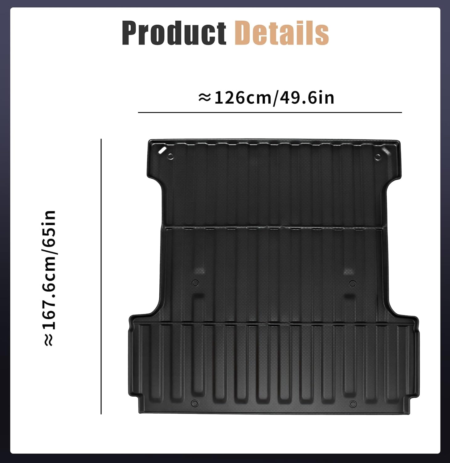 Truck Bed Mat Fit for 2015-2025 Ford F150 & Lightning Accessories 5.5FT Flush All Weather Protection TPE Heavy Duty Pickup Cargo Mat, 2016 2017 2018 2019 2020 2021 2022 2023 2024