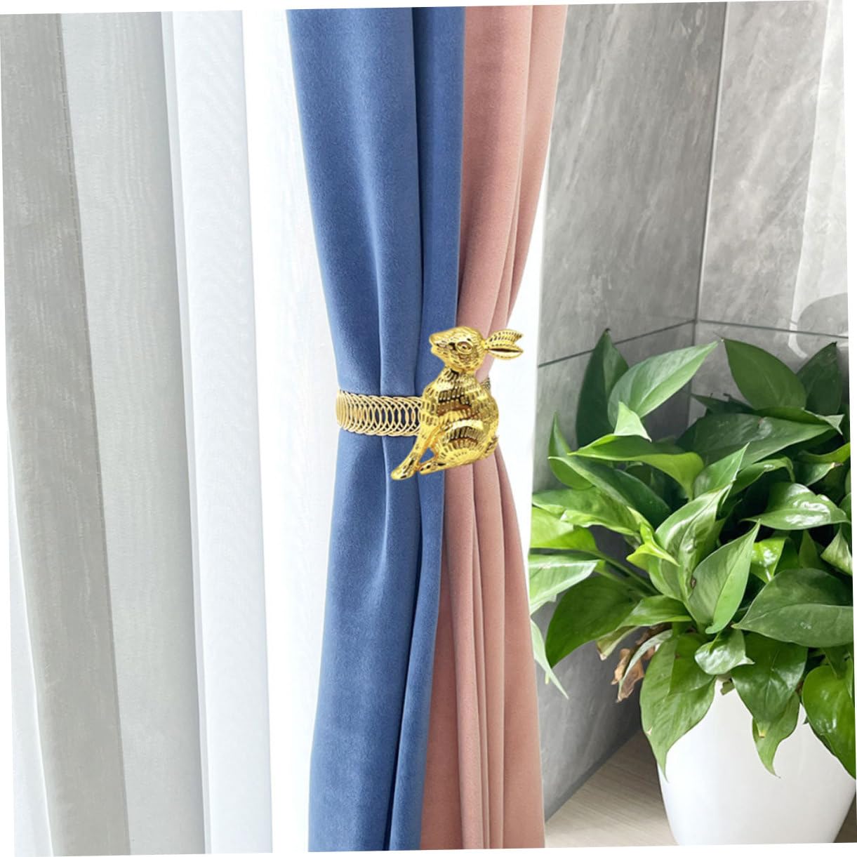 Alipis 5 Sätze Vorhangschnalle Dekoration Für Clips Raffhalter Vorhang Raffhalter Doppelhaken Rustikale Vorhänge Ostern Vorhangbinder Osterthema Vorhanghalter Metall Golden 2 Stücke * 5