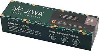JIWA 100 Vorgedrehte Hülsen - Mit Füllhilfsmittel - King Size Pre Rolled Cones - Konische Vorgerollte Joint Cones - Pre Ro...