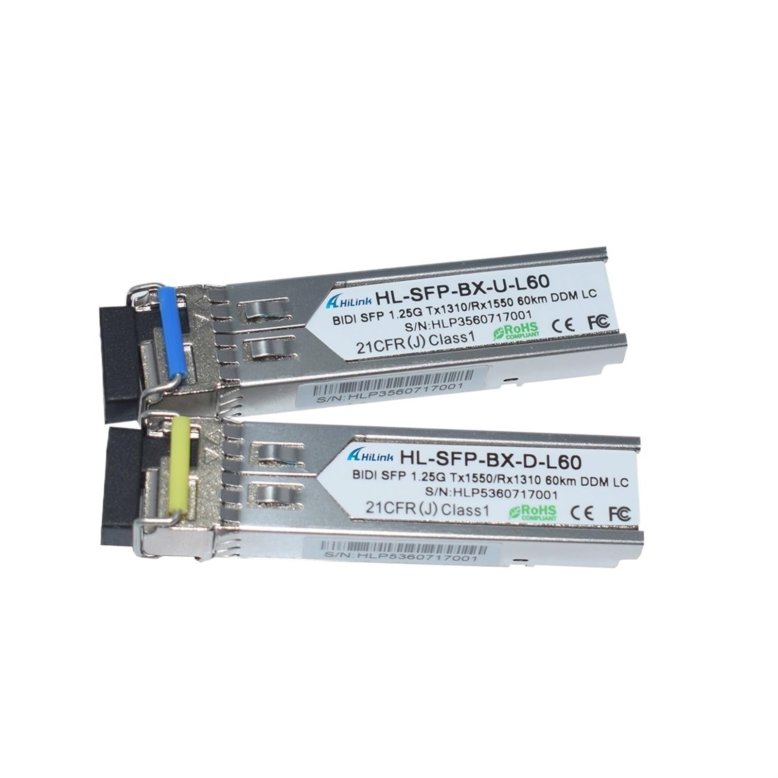 Transceptor SFP LC/SC SFP 1.25G WDM 1000BASE T1310nm/R1550nm 60KM SFP (1 par SC)