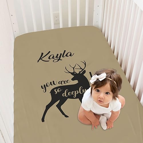 Miniatura 15 de Sábanas personalizadas para cuna de bebé con nombre, sábanas ajustables personalizadas para cuna de margaritas para bebés, niñas y niños, sábana