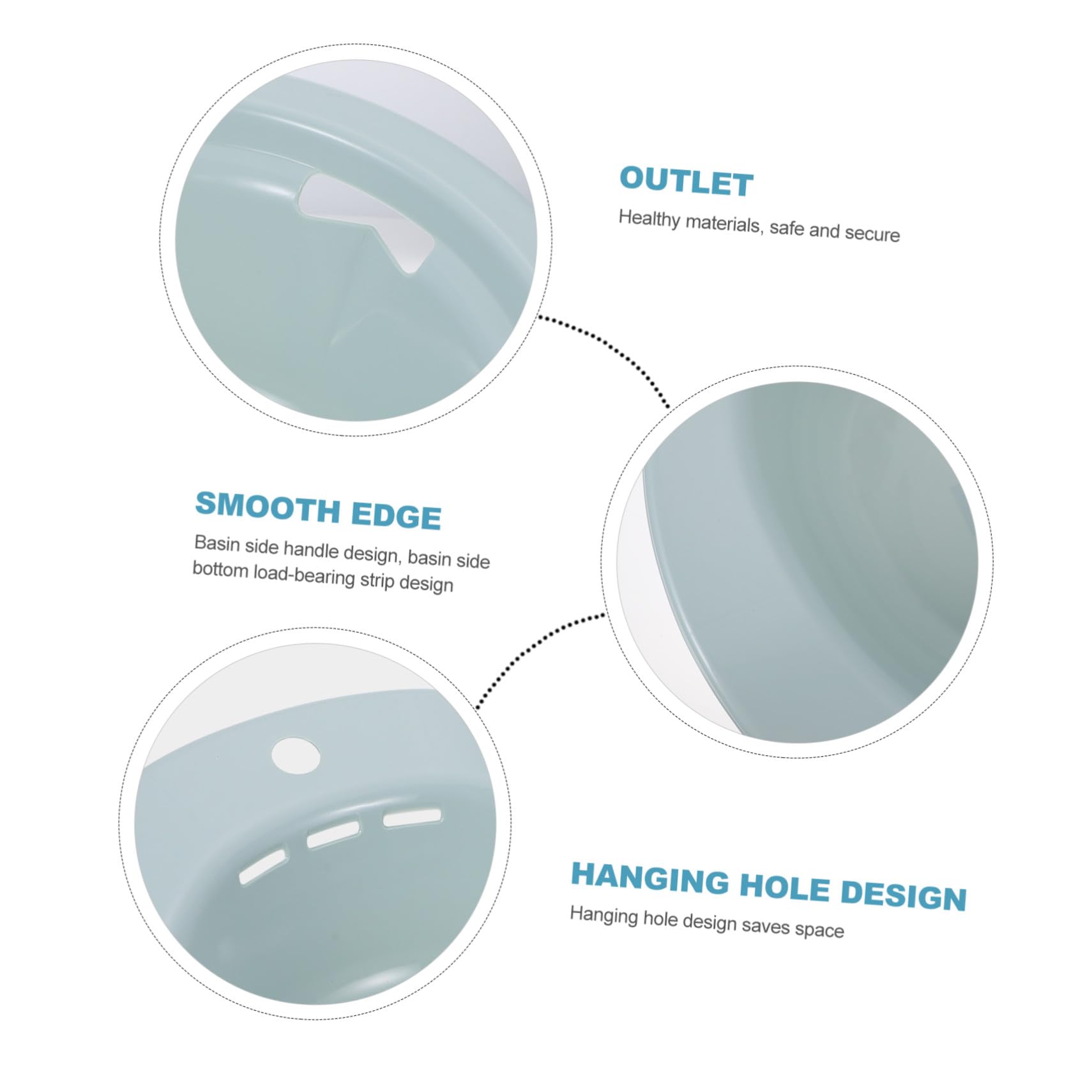 Baño portátil para mujer, color azul con asa, recuperación postoperatoria, ideal para embarazadas y ancianos, higiene personal, fácil de limpiar, cómoda solución de baño
