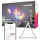 Lines LED Wall Lights, RGBW Smart Geometry Wall Light Bar with Music & Screen Sync, WiFi Wall Light Panels with Alexa & Google Assistant for Gaming Room, Streaming (Expansion Pack, 3 Lines)