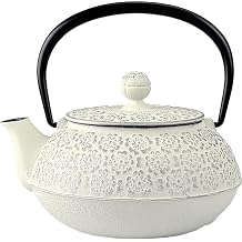Iwachu 12606 Iwachu Teapot, 5 Type, Cherry Blossom, Silver/Hemp Color, 0.65 L 0.65 L, Inner Hollow Enamel, Nambu Ironware
