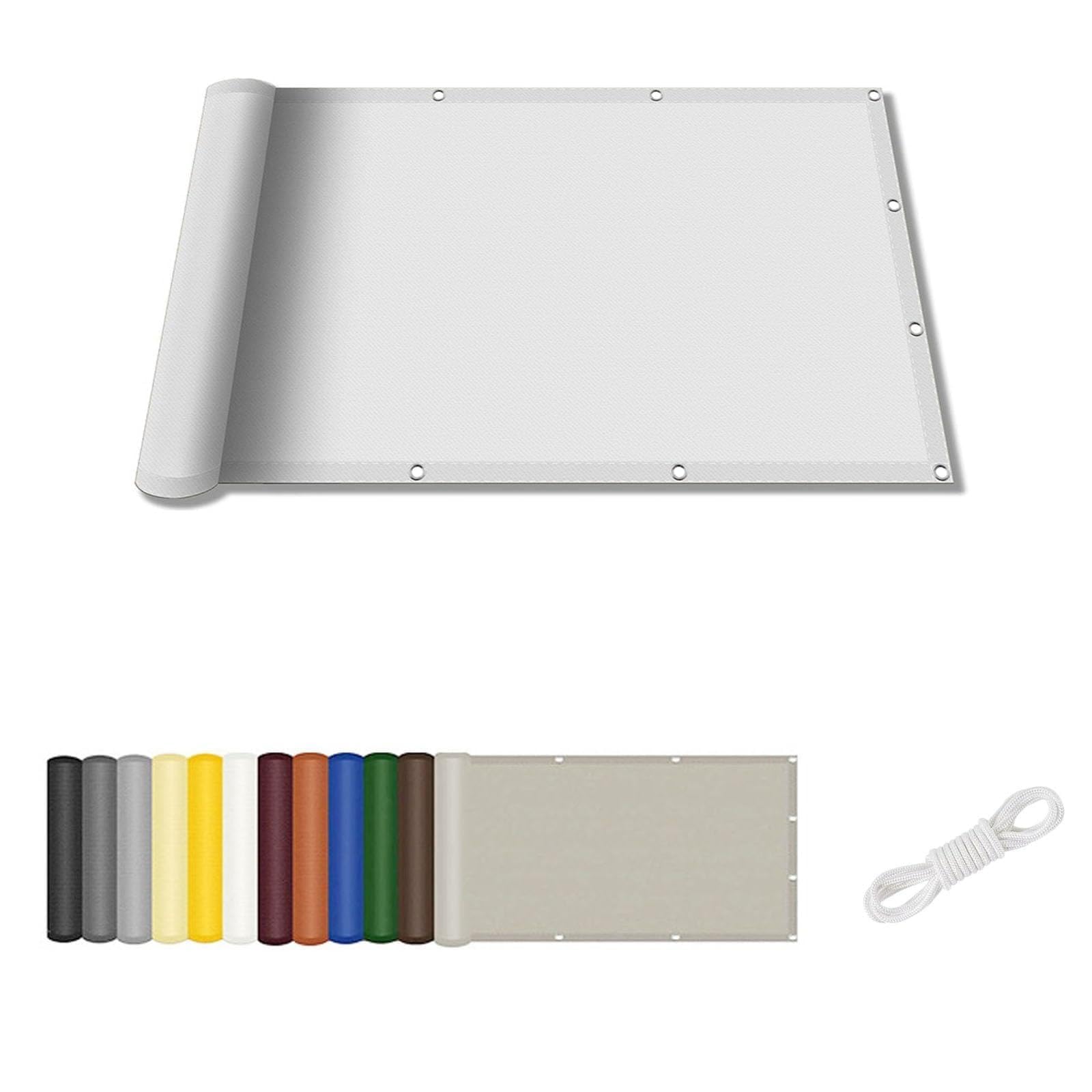 Żagiel Przeciwsłoneczny Wodoodporny Prostokątny 410 x 600 cm Prostokątny Wodoodporny Oddychający Wiatroodporny Żagiel Do Ogrodu Zimowego Do Ogrodu, Biały