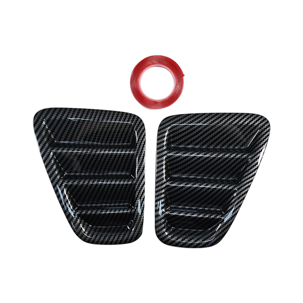 Cache d'enjoliveur de feu arrière de voiture compatible avec Fiat 500 Abarth 595 695 2016-2024, accessoire extérieur ABS (fibre de carbone)