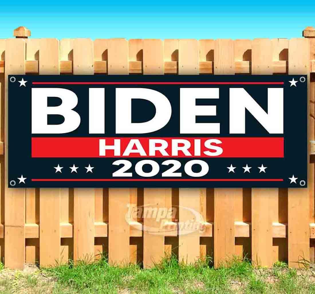 Biden Harris 2020 Banner 13 oz | Non-Fabric | Heavy-Duty Vinyl Single-Sided with Metal Grommets