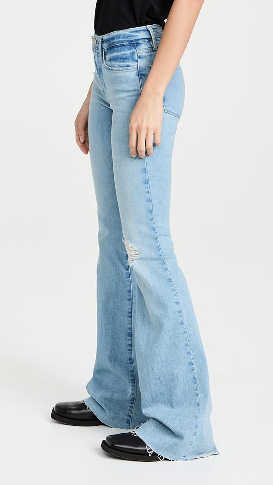 FRAME Women's Le High Flare Degradable, Handcrafted Destruct FRAME Women's Le High Flare Degradable, Handcrafted Destruct