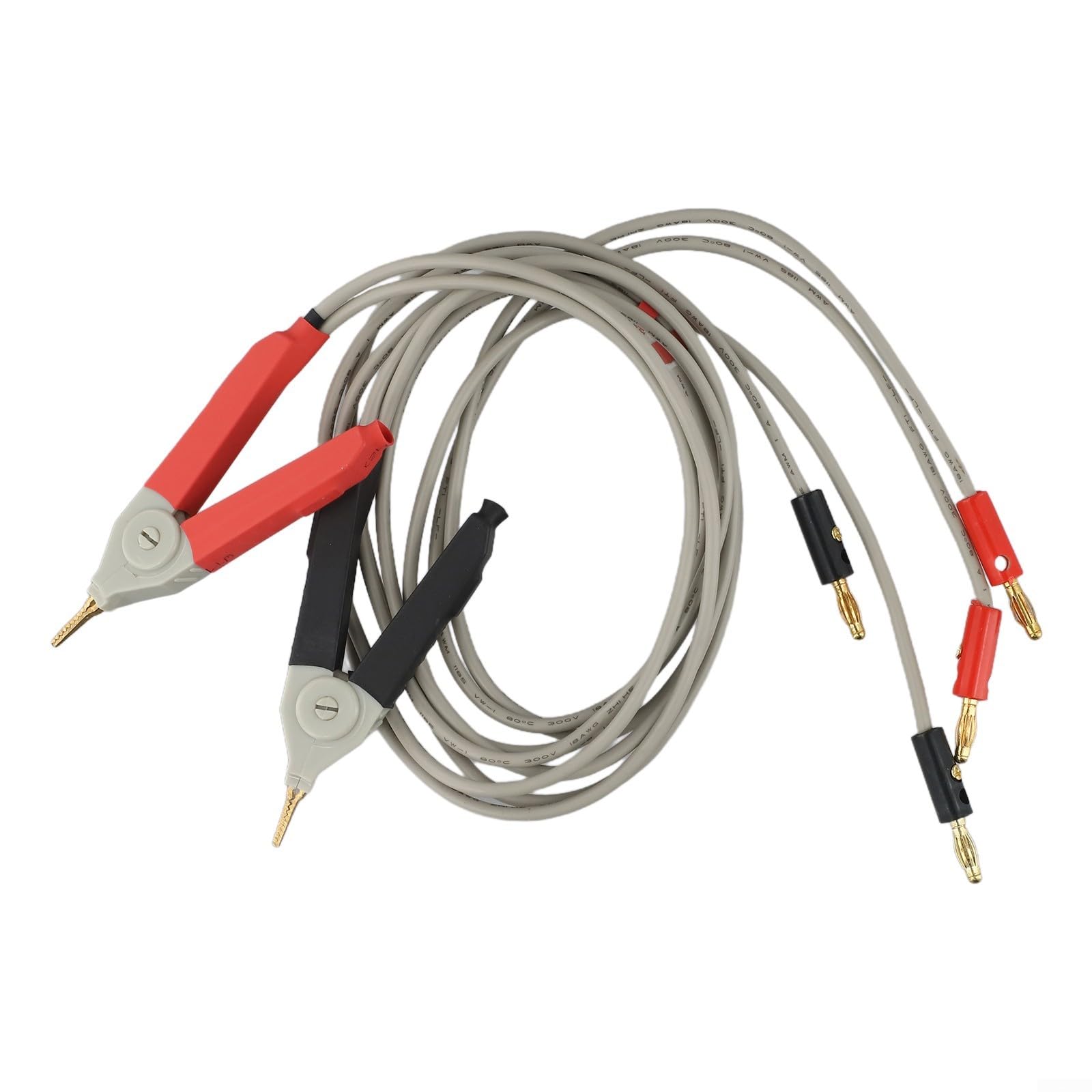 LCR Meter Test Cables with Kelvin Clip Test Leads, Gold Plated Banana Connectors, 850mm Long for GTL-108A 9287-10 GOM-801G/802 3540 Se