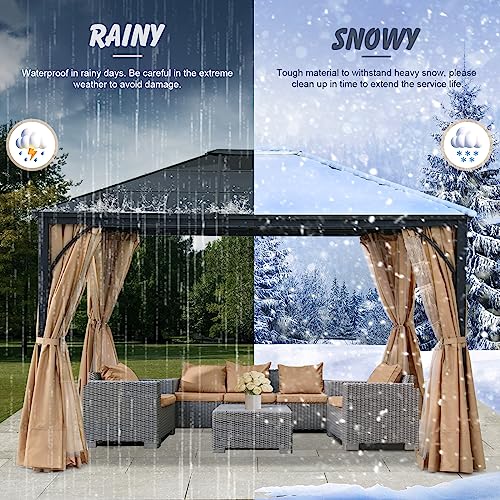 Abccanopy 2USVC0124A24TC59BHFS Single Roof Outdoor Hardtop Gazebo 10X12 thumb #7