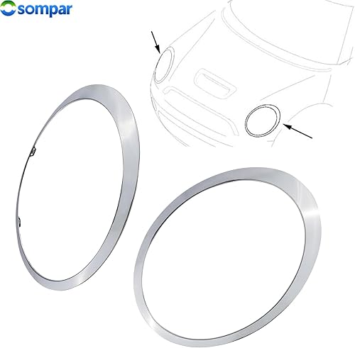 Miniatura 3 de Anillo de ajuste para faros delanteros, bisel para lado del conductor y del pasajero, compatible con Mini Cooper 2007-2015 R55 R56 R57 R58 R59