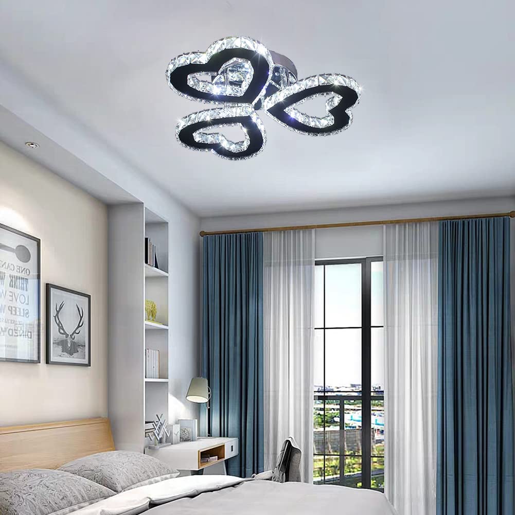 Lampadario LED Moderno A 3 Anelli - Dimmerabile, In Cristallo E Acciaio, Per Soggiorno E Camera - Foto 8