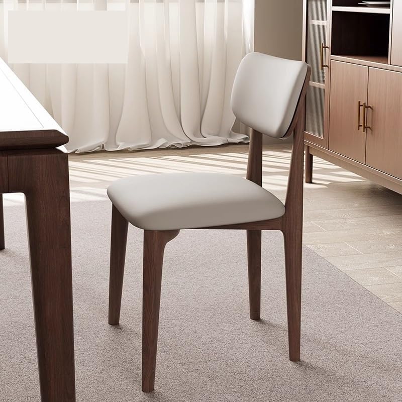 Office Chair Light Luxury Dining Chair with Backrest Modern Simple Dining Room Chairs Home Italian Style Ash Wood Stool Gaming Chair