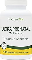 Vista 1 de NaturesPlus Multivitamínico ultra prenatal, 800 mcg de folato, 180 tabletas vegetarianas, suplemento prenatal con hierro, yodo, calcio y vitaminas