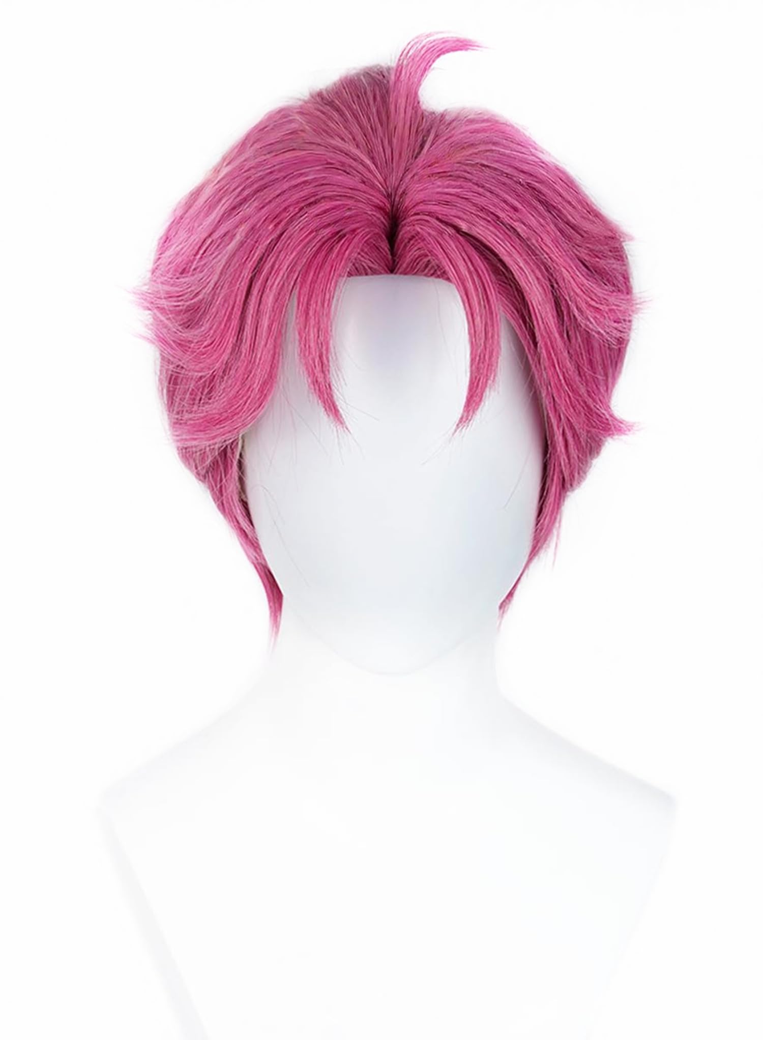 LeMarnia Anime Cosplay Perücke Rosenrot Herren Kurze Perücke Halloween Party Kostüm Perücken