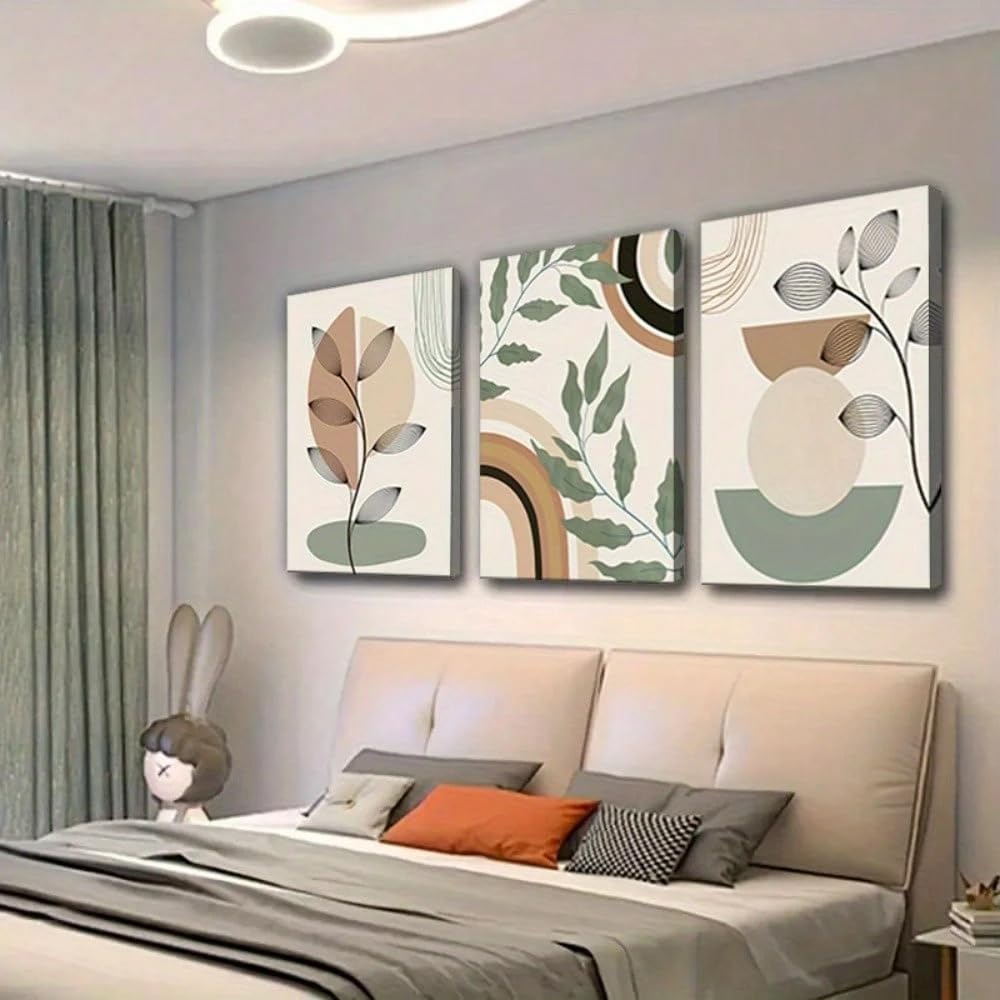 Cuadros minimalistas modernos estilo Mid Century de 20x30cm para decorar salón u oficina