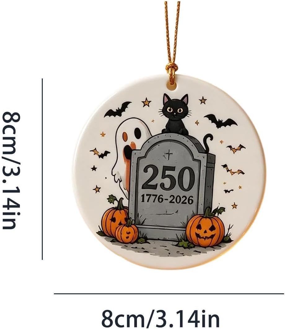 2D Acrylic Halloween Sign, Cute 250th Party Ornament, Indoor Decor 3.14 In image 5