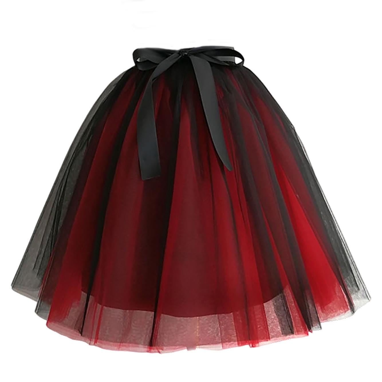 Dwukolorowa plisowana spódnica z wielowarstwowym tiulem fantazyjny kostium 2026 długi
