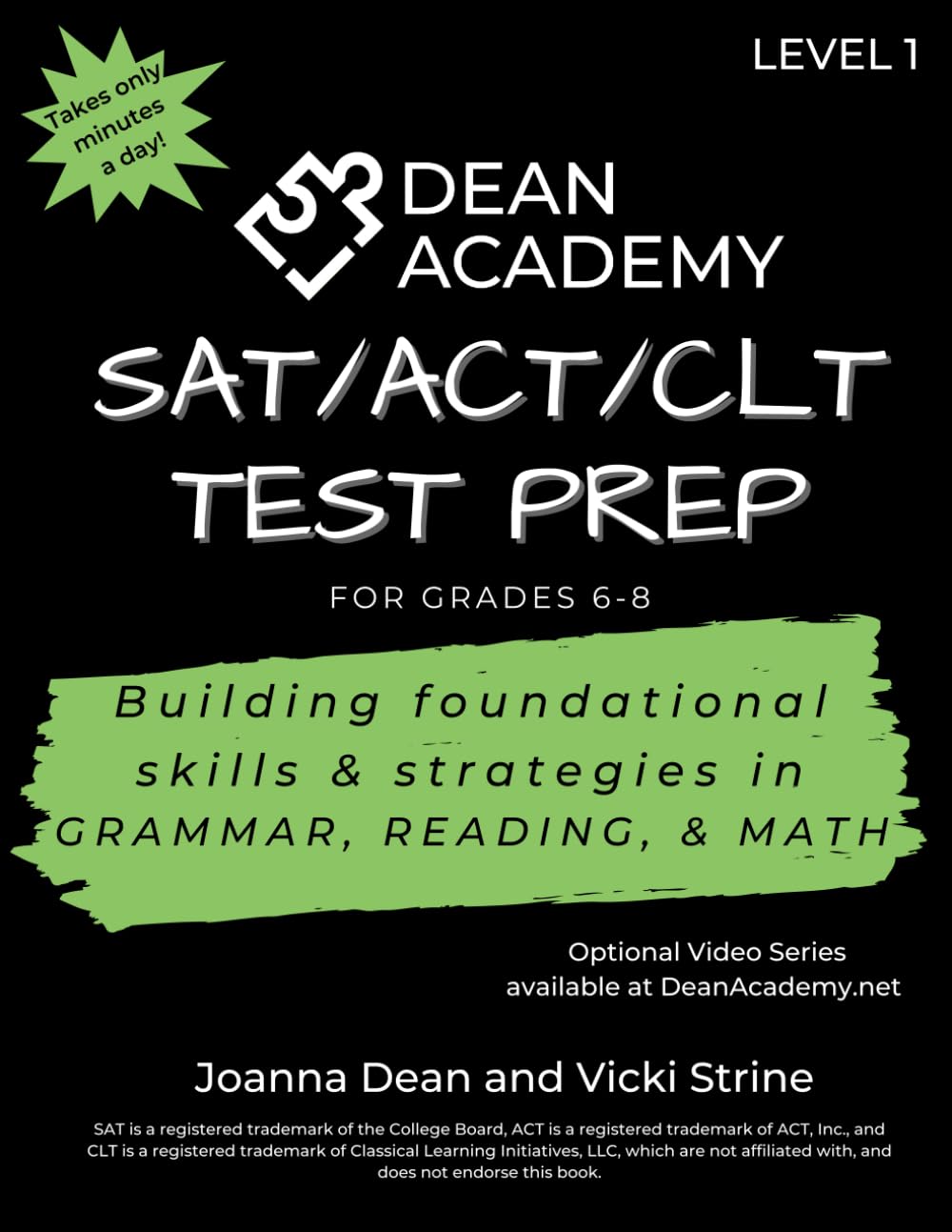 SAT/ACT/CLT Test Prep for Grades 6-8: Building foundational skills & strategies in GRAMMAR, READING, & MATH