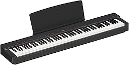 Yamaha P225 88-Key Digital Piano with Weighted Keys, Portable Design, Keyboard, Music Rest, Sustain Foot Switch, and Built-In Speakers, Black (P225B)