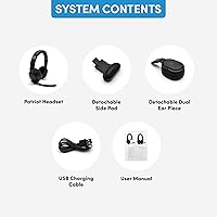 Vista 5 de FalconEye Electronics Patriot Convertible Bluetooth sobre la cabeza Auriculares estéreo con cancelación de ruido de una o dos orejas, alcance de más
