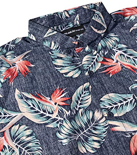 Image of Molokai Surf Button Down Slim Fit Hawaiian Short Sleeve Shirts