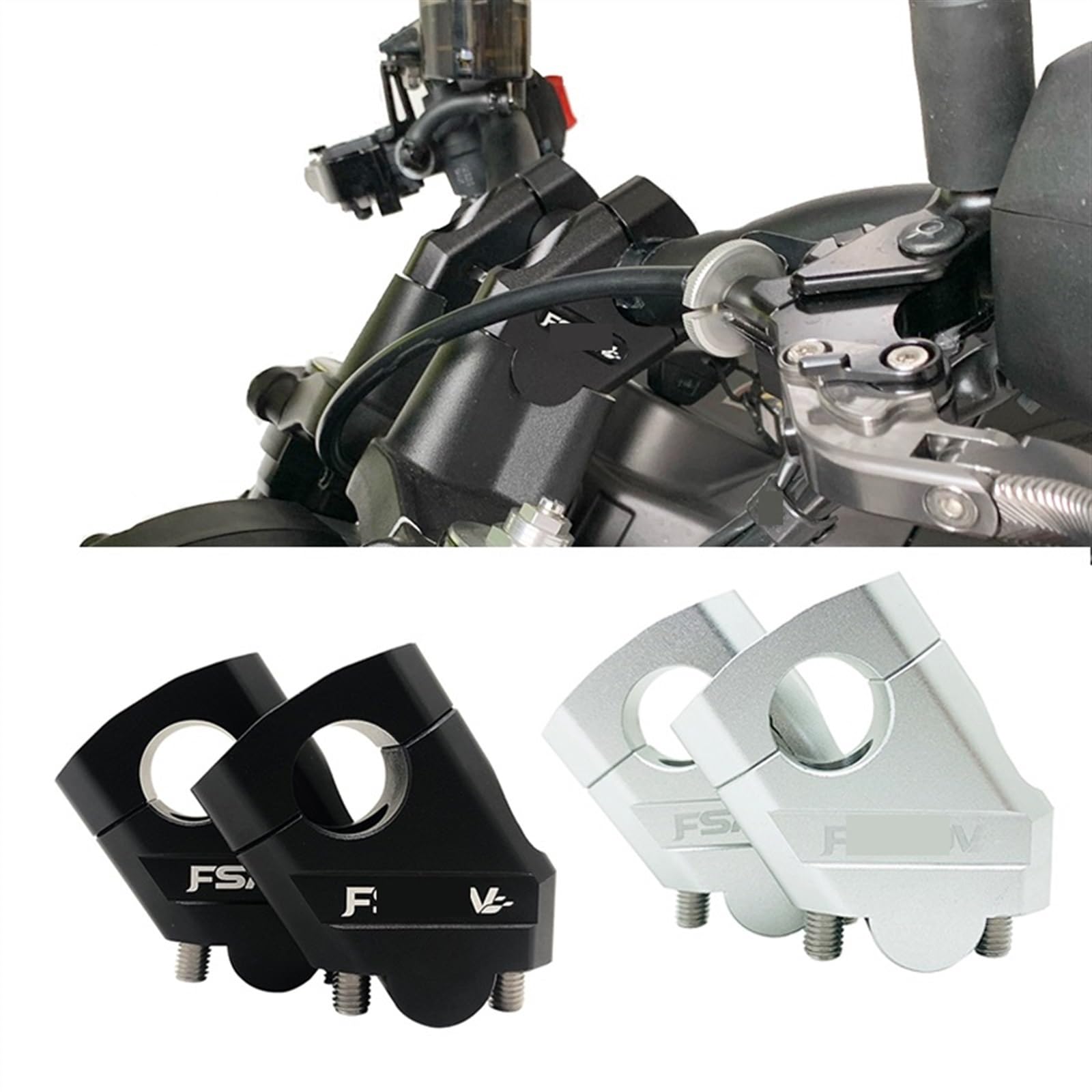 Mano Bar Riser Elevador De Manillar De Motocicleta De 22mm Y 28mm, Abrazadera De Elevación para Motocross, Montaje Pit Bike para Benelli Motocicleta Manillar Elevador(28mm-1)