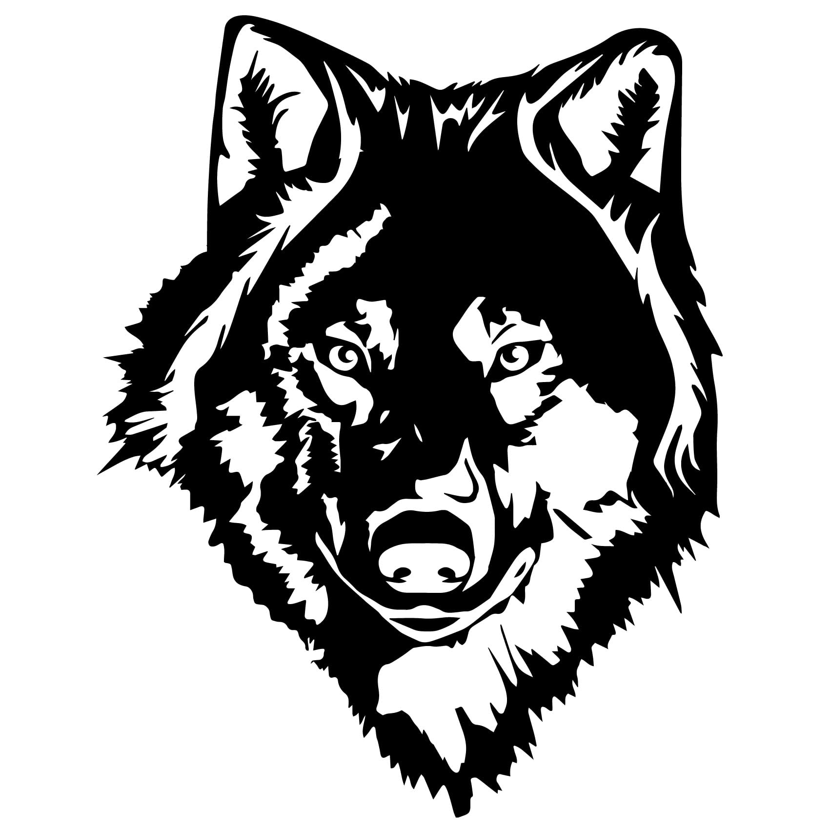 Lightningsigns Wolf Head Car,Camper Bike Van Bonnet Window Stickers Decals Large