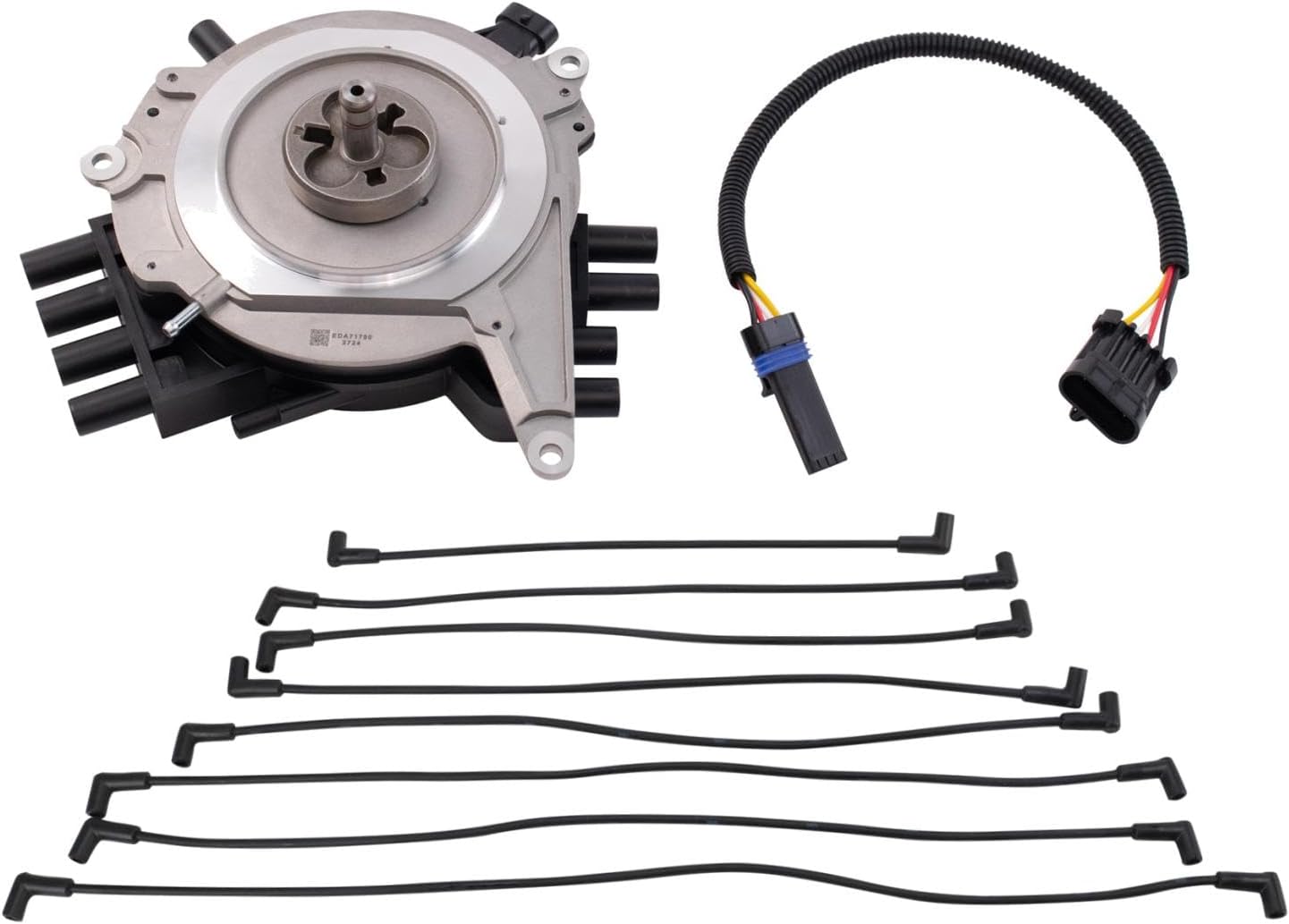 TRQ Ignition Coil Kit 2 Piece Distributor Compatible with 1995 Chevrolet Corvette